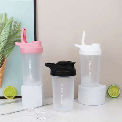 Portable 300ml Protein Powder Shaker Bottle Leak Proof Water Bottle for Gym Outdoor Fitness Training Sport Mixing Cup with Scale
