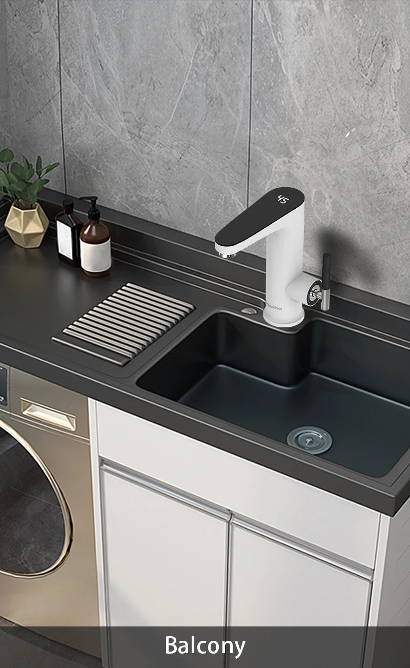 Briwellna Electric Water Heater 220V Kitchen Faucet Tankless Geysers Faucet Heater Heating Tap Instantaneous Heaters Robinet