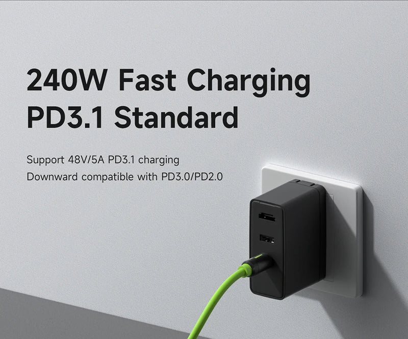 Hagibis USB C Fast Charger Cable With LED Display PD 240W 40Gbps Video Cord Compatible with Thunderbolt 4/3 For iPhone 16 Laptop