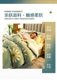 Plaid Super Thick Warm Blankets for Winter Autumn Milk Fleece Thicken Warmth Sleeping Blanket Soft Fluffy Comforter Quilt Duvet