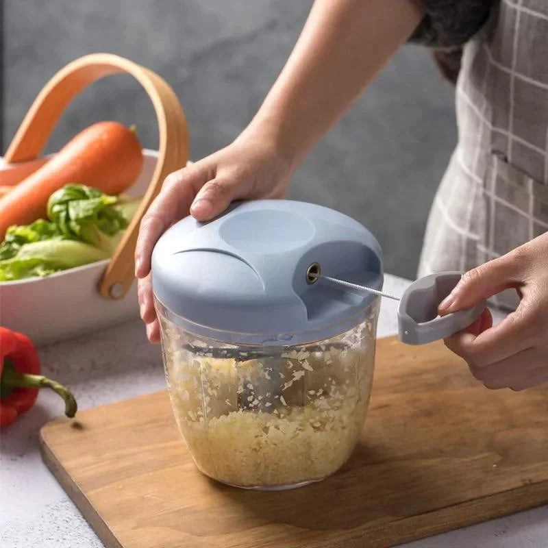 Manual Garlic Chopper Meat Mincer Hand Pull Press Crusher Multifunctional Vegetable Chili Onion Cutter Kitchen Accessories