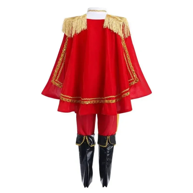 Boy's King Prince Cosplay Costume Prince Crown Scepter Cloak Royalty Suit Halloween Birthday Carnival Costumes Fancy Dress Up