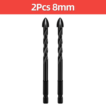 Cross Hex Drill Bit Set For Concrete Porcelain Tile Glass Metal Professional Multifunction Drill Bits Kit Tools Carbide Drills