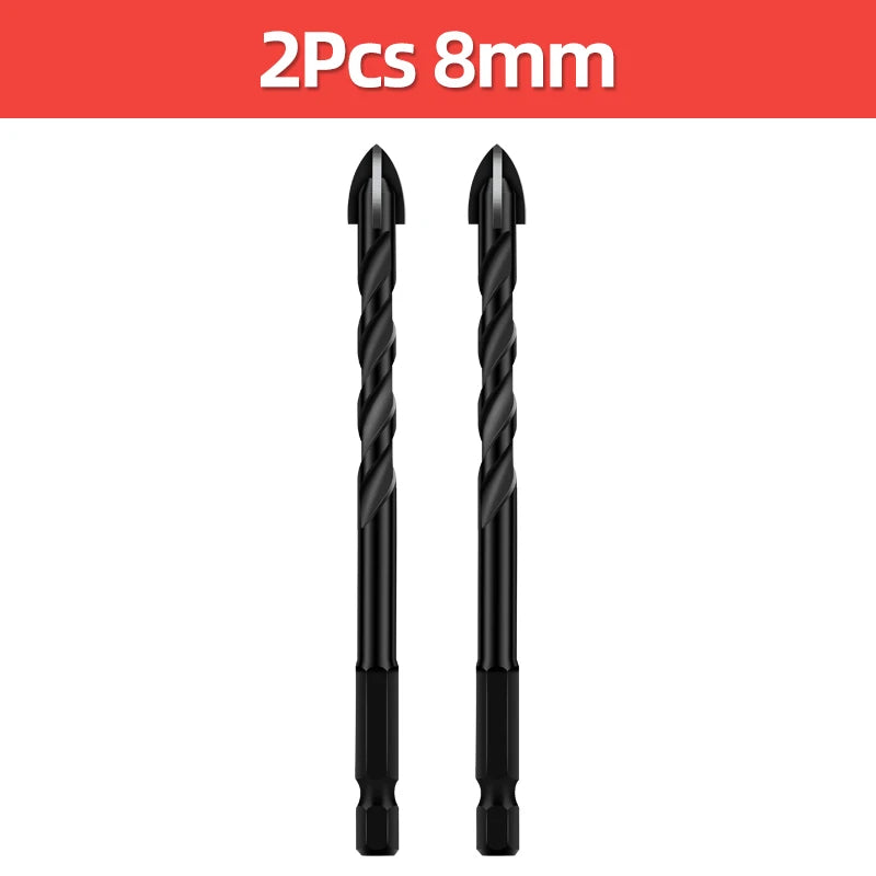 Cross Hex Drill Bit Set For Concrete Porcelain Tile Glass Metal Professional Multifunction Drill Bits Kit Tools Carbide Drills