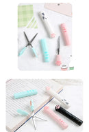 4Style Portable Folding Cat's Paw Scissors Stainless Steel Art Tool Multi-Function Pen-Shaped Scissors for Handbooks  Office Use