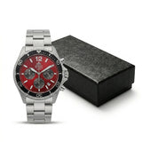 Relógio masculino cronógrafo solar diver em aço inox a prova de agua 200mm