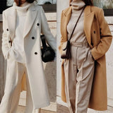 Woolen Cardigan Popular Loose Long Casual Woolen Jacket Coat Overcoat Woolen Suit Versatile Korean Women's Clothing Merad Style