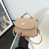 PU Versatile and Fashionable Portable Small Square Bag Single Shoulder Crossbody Bag Luxury Designer Handbag Women's Bags