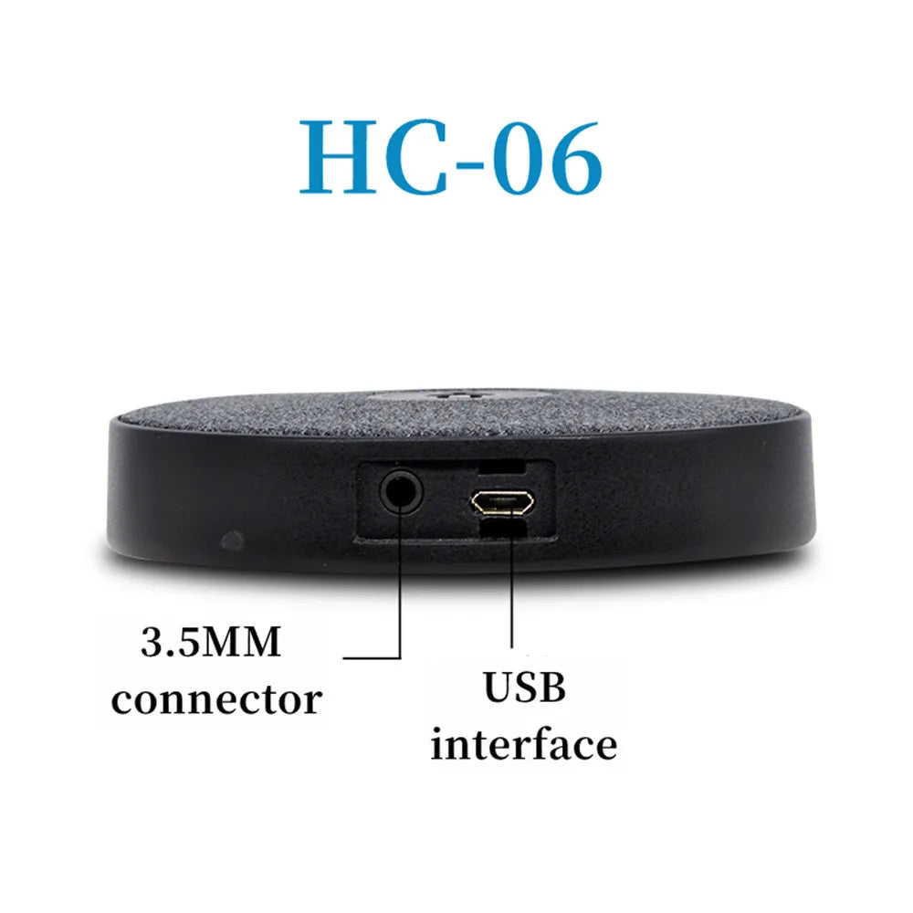 HCSTVCON Microphone Omnidirectional Video Conference Mini Portable 360° Voice Pickup USB Plug for Meeting Business Online Live