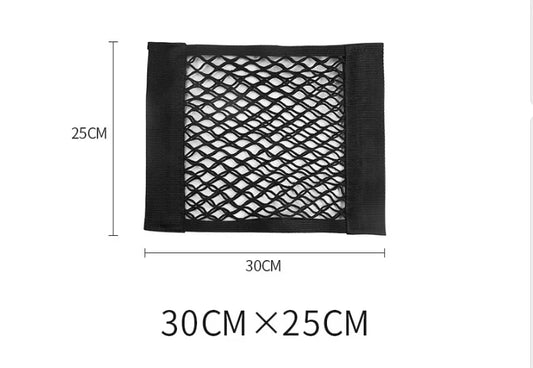 Car Back Rear Mesh Trunk Seat Elastic String Net Magic Sticker Universal Storage Bag Pocket Cage Auto Organizer Seat Back Bag