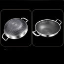 32cm 304 Stainless Steel Frying Pan Food Grade Non Stick Pan Honeycomb Pot Bottom Induction Cooker Gas Stove General Wok