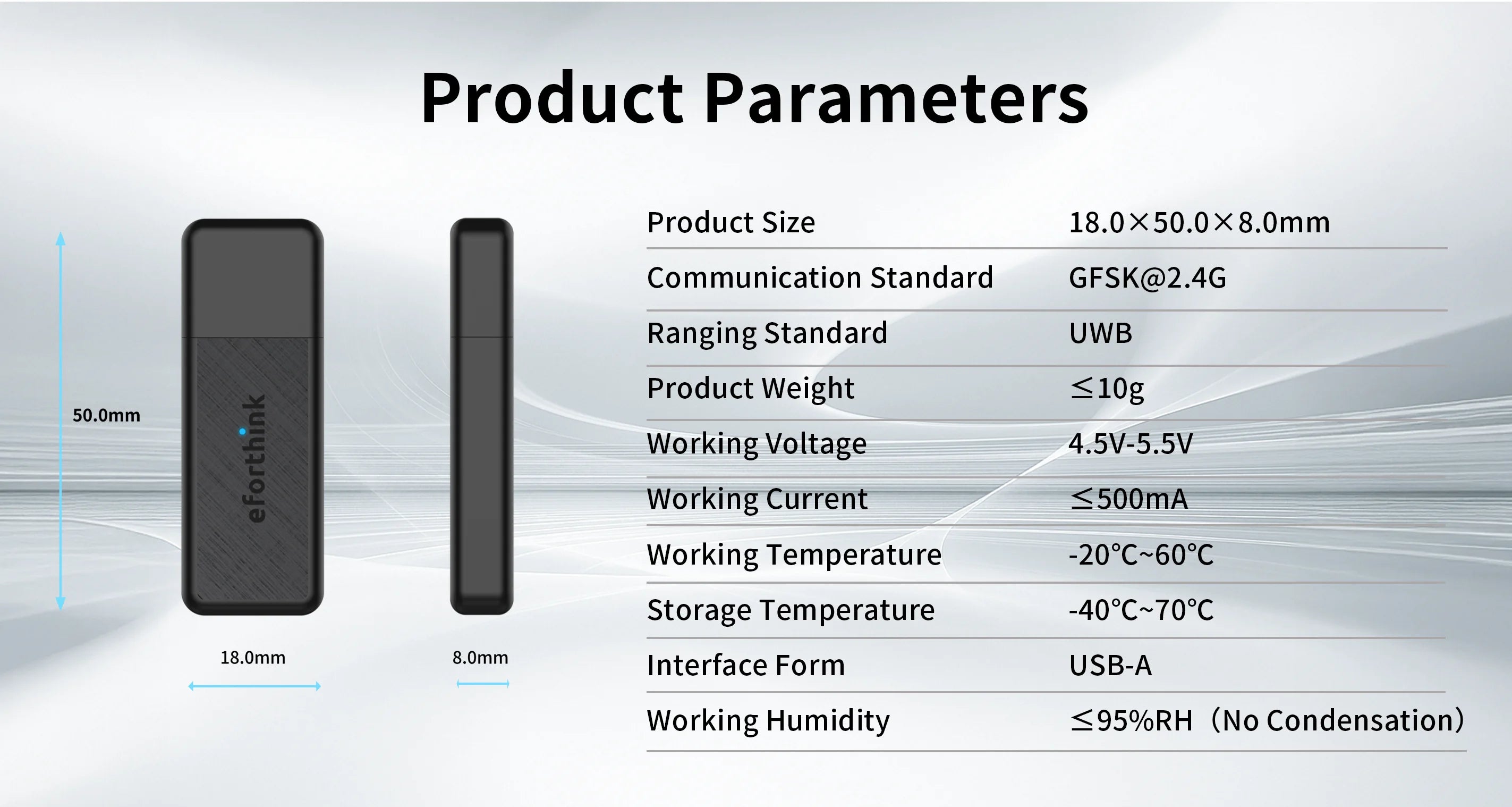 EforLink Computer Touchless ScreenLock, Automatic Locking, UWB High-Precision Ranging, USB Security Key, Windows Security Key
