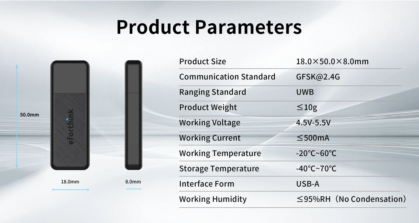EforLink Computer Touchless ScreenLock,Automatic Locking ,UWB High-Precision Ranging,USB Security Key,Windows Security Key
