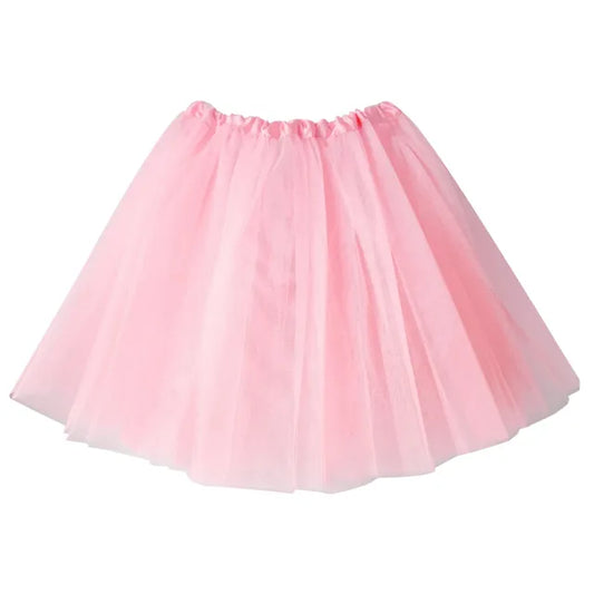 3 Camadas de Malha Saias de Tule Feminino, Doce Cor, Plissado, Uma Anágua Linha, Show Tutu, Performance