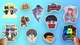 100pcs Custom Stickers PVC Waterproof Die Cut Vinyl Logo Design Brand Laptop Cute Personalized Sticker Glossy Film for Business