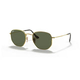 Rayban original Hexagonal 3548 Sunglasses Classic Round, Circular Sun Glasses with Gold Trim in box