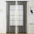 2PCS, Sheer White Curtains 2 Panels Set,  Rod Pocket Voile Fimly Sheer Drapes for Living Room/Bedroom