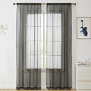 2PCS, Sheer White Curtains 2 Panels Set,  Rod Pocket Voile Fimly Sheer Drapes for Living Room/Bedroom