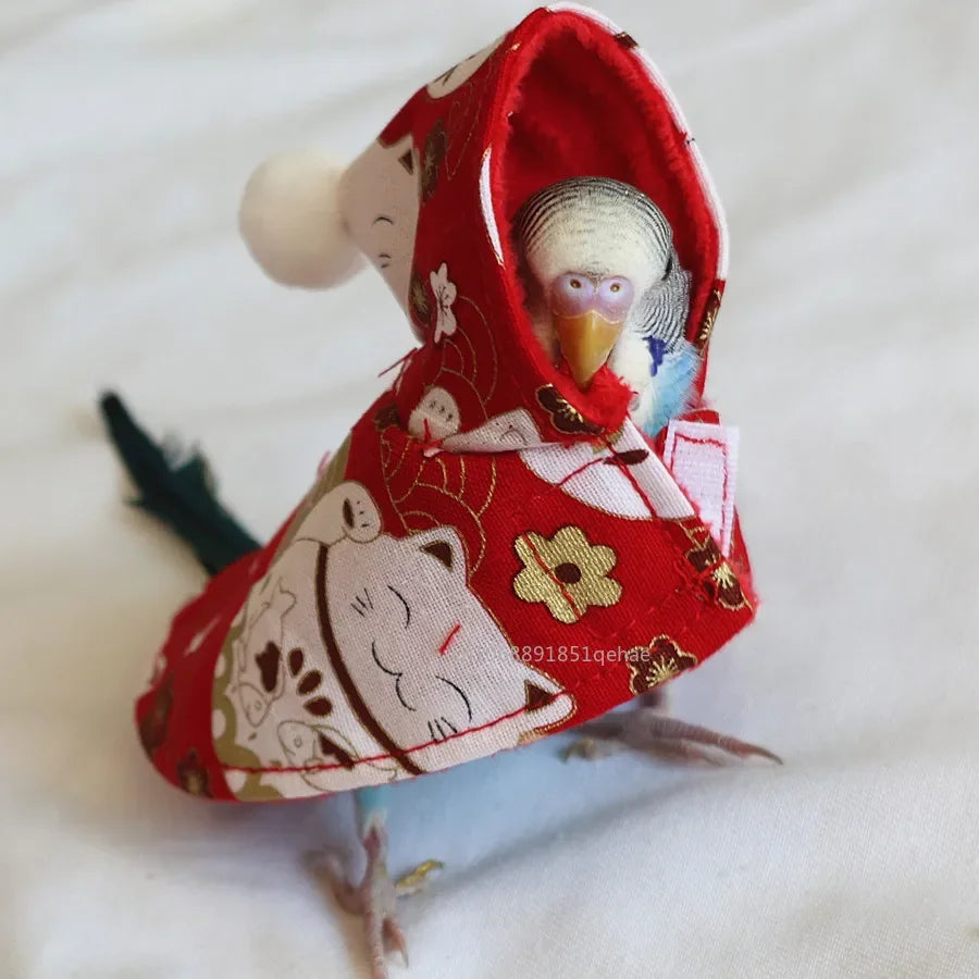 Ropa para pájaros, bonita y colorida, para vestir y proteger a tus loros. Cómoda tela para pájaros, traje para periquitos.