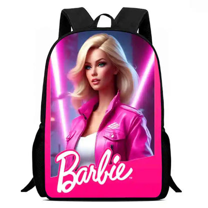 Mochila escolar infantil con diseño de Barbie y bolsas para el almuerzo y lápices para guardería, el mejor regalo para niños y niñas.