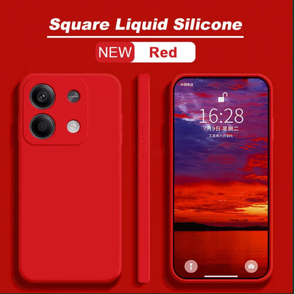 Redmi Note 13 Pro 4G Case Square Liquid Silicone Soft TPU Cover For Xiaomi Redmi Note 13 Note13pro Plus Note13 Pro 4G Phone Case