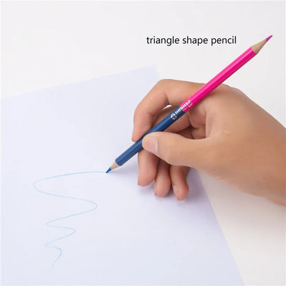 24 Colors Double Headed Pencils for Children Professional Drawing Sketching and Pastel Art Premium Student School Art Supplies