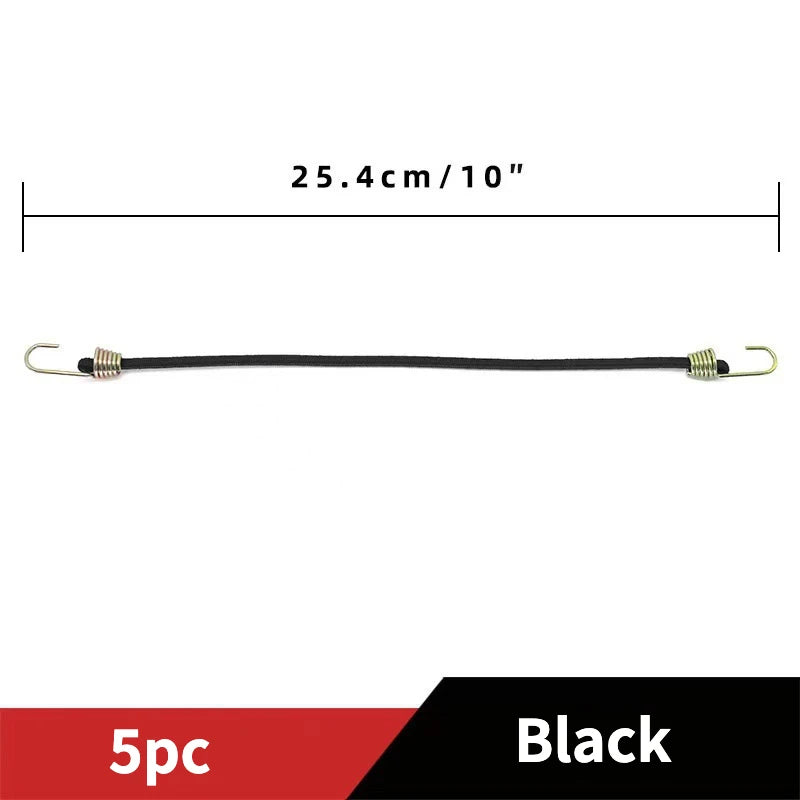 5/10PCS Elastic Luggage Strap with Fixed Socket Small Hook 4mm Latex Mini Rope for Camping Fixed Elastic Cord Accessory