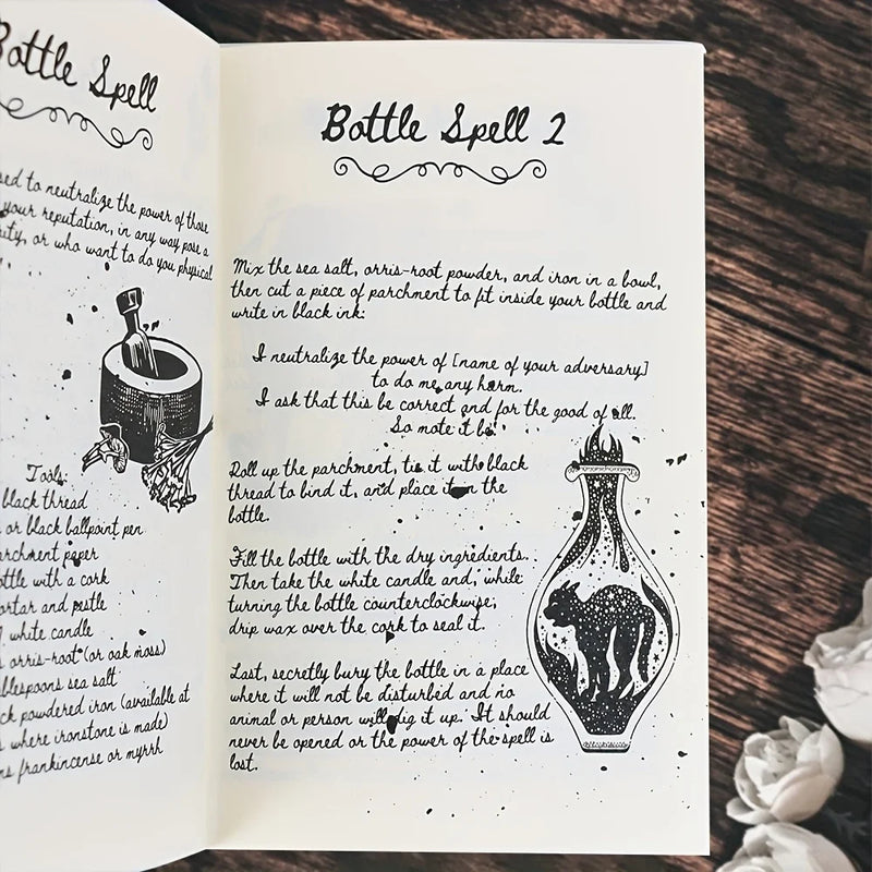 Old Witch Spells Book - Essential Tool for Witches & Wizard Beginners,  Perfect for Birthdays, Easter, Christmas, Halloween Gift