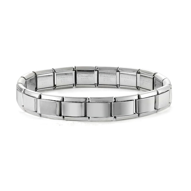 Pulseira de aço inoxidável para mulheres, links italianos, 9mm largura, pulseira para meninas, jóias de casamento, presentes, atacado, nova moda