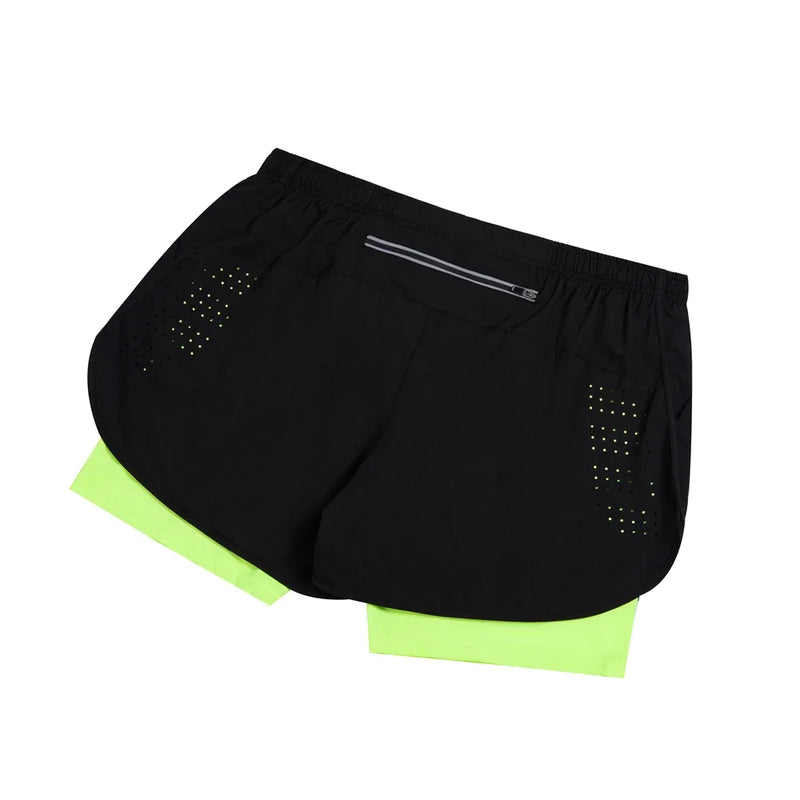 2025 New Men's Running Shorts Fitness Quick-drying Double Layer Shorts Men Workout Training sweatpants Bodybuilding Short Pants