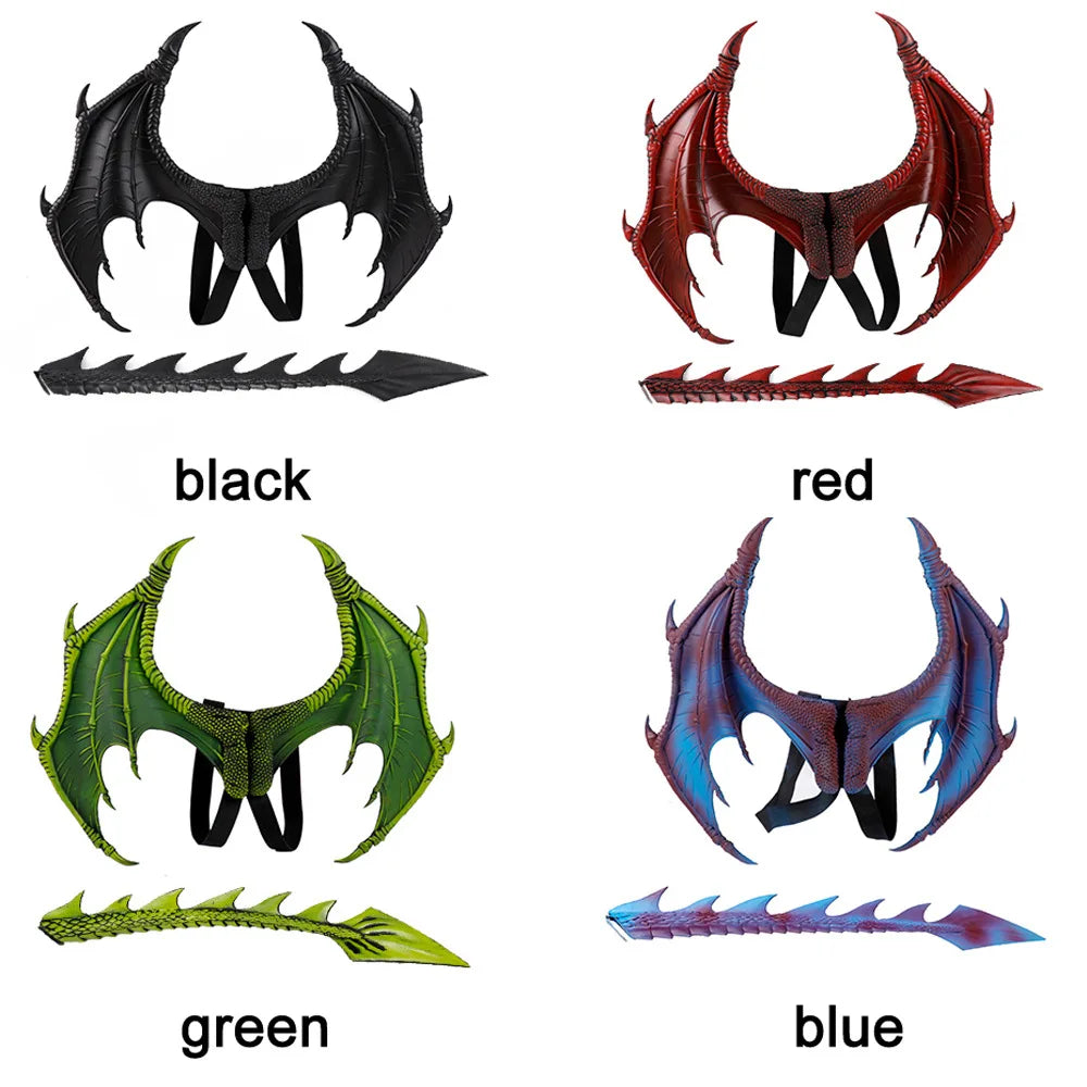 Animal Cosplay Dragon Costume Purim Christmas Gift Carnival Party Cosplay Set Wing and Tail Faucet Costume