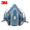 Respirador de gas 17 en 1 3M 7502, máscara de media cara antipolvo para pintura, pulverización, vapor orgánico, filtro de gas químico, seguridad laboral 