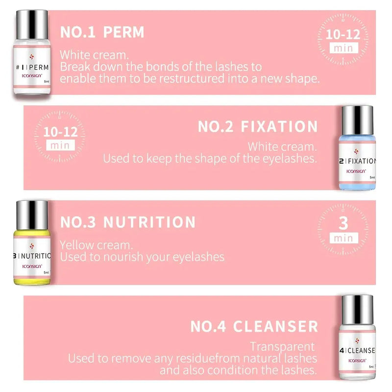 ICONSIGN-Lash Lift Kit para levantamento de cílios, Calia Perm, Eyelash Enhancer, Ferramentas de maquiagem, versão de atualização, 6-8 semanas, duradoura