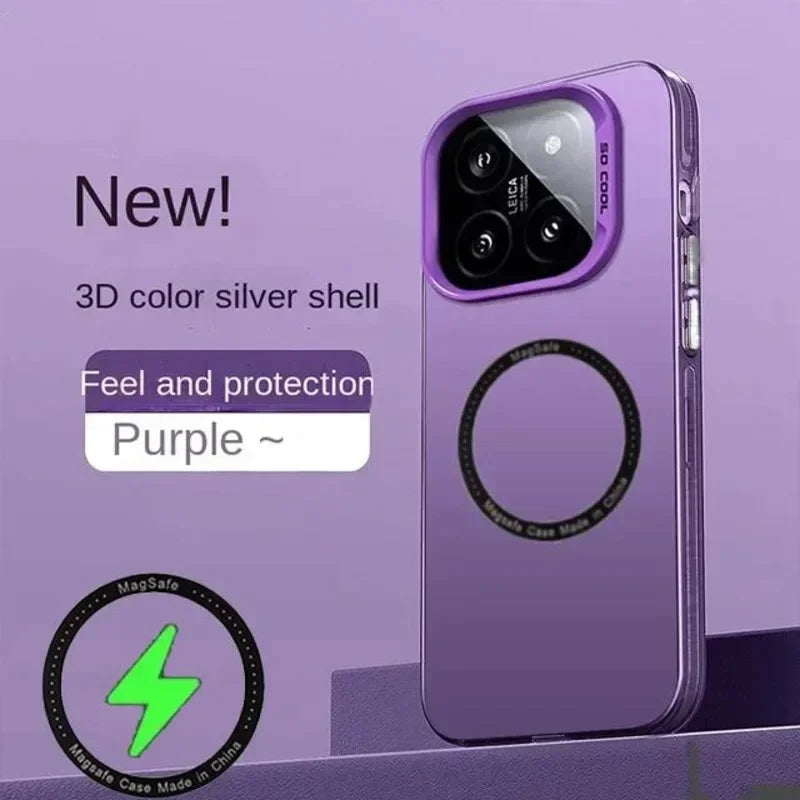 For Xiaomi 15T Pro 15 T Magsafe Wireless Charging Matte Hard Cover for Xiaomi Mi 14T 15TPro Shockproof Protection Magnetic Case