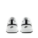Tênis Nike Court Borough Low 2 branco e preto para crianças e crianças de meia-idade
