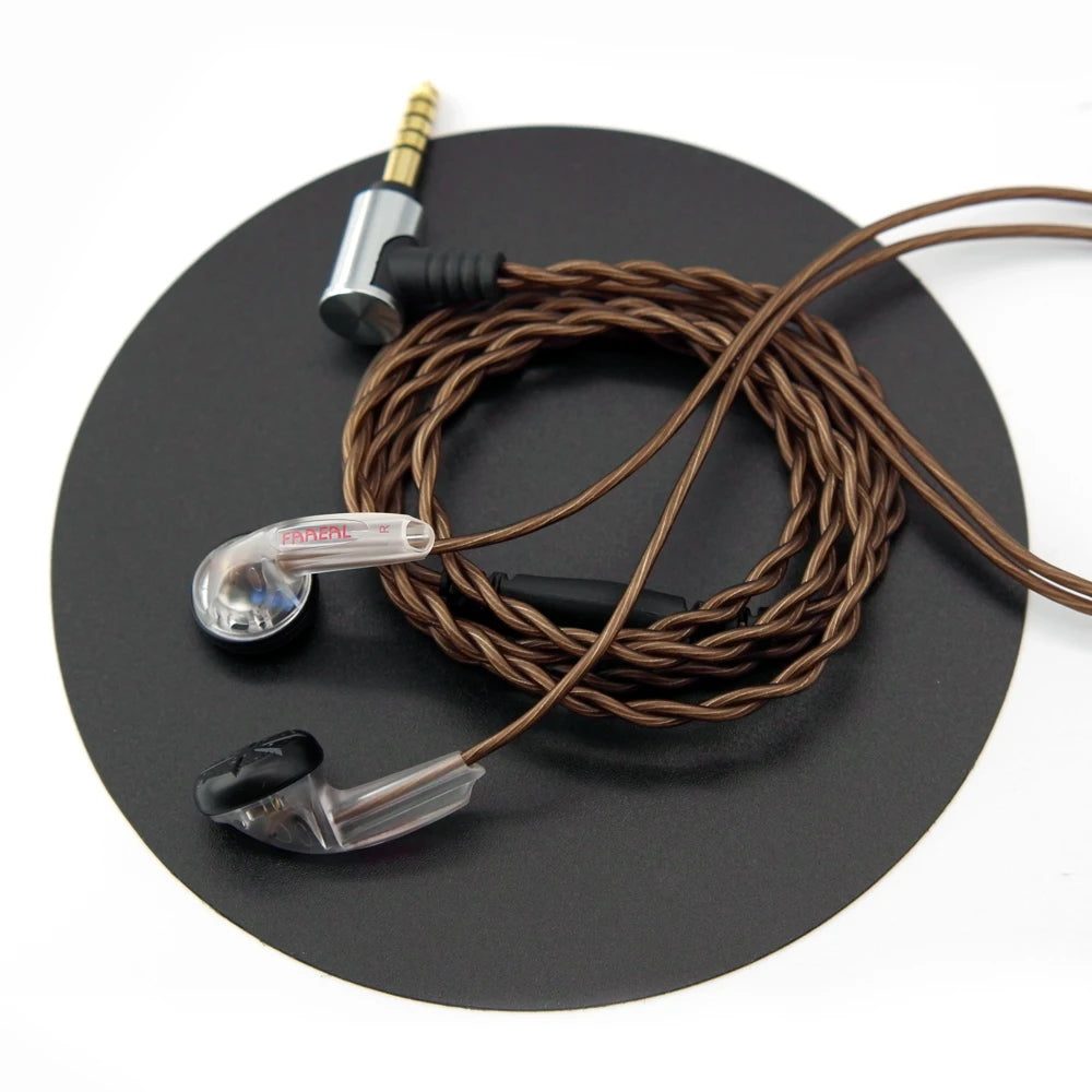 Auriculares FAAEAL Rosemary de cabeza plana, estándar de 3,5 mm/TRRS de 4,4 mm y 2,5 mm, balanceados, 150 ohmios, para música de bajos de alta fidelidad.