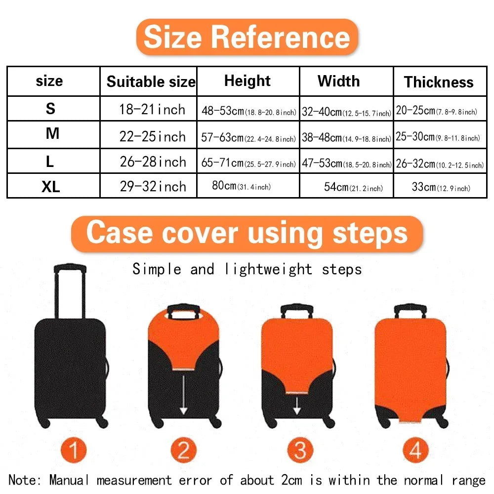 Suitable for 18-32 Inch Luggage Cover Elastic Fabric Luggage Protection Cover Luggage Dust Cover and More