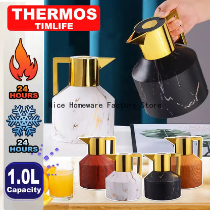 Stainless steel hot water bottle thermos vacuum insulation warm pot Inox Coffee Carafe Thermal Termo para mate carrafa termica