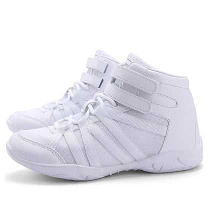 BAXINIER - Zapatillas blancas altas de animadora para niñas, ligeras, para competición juvenil, para entrenamiento de baile y tenis