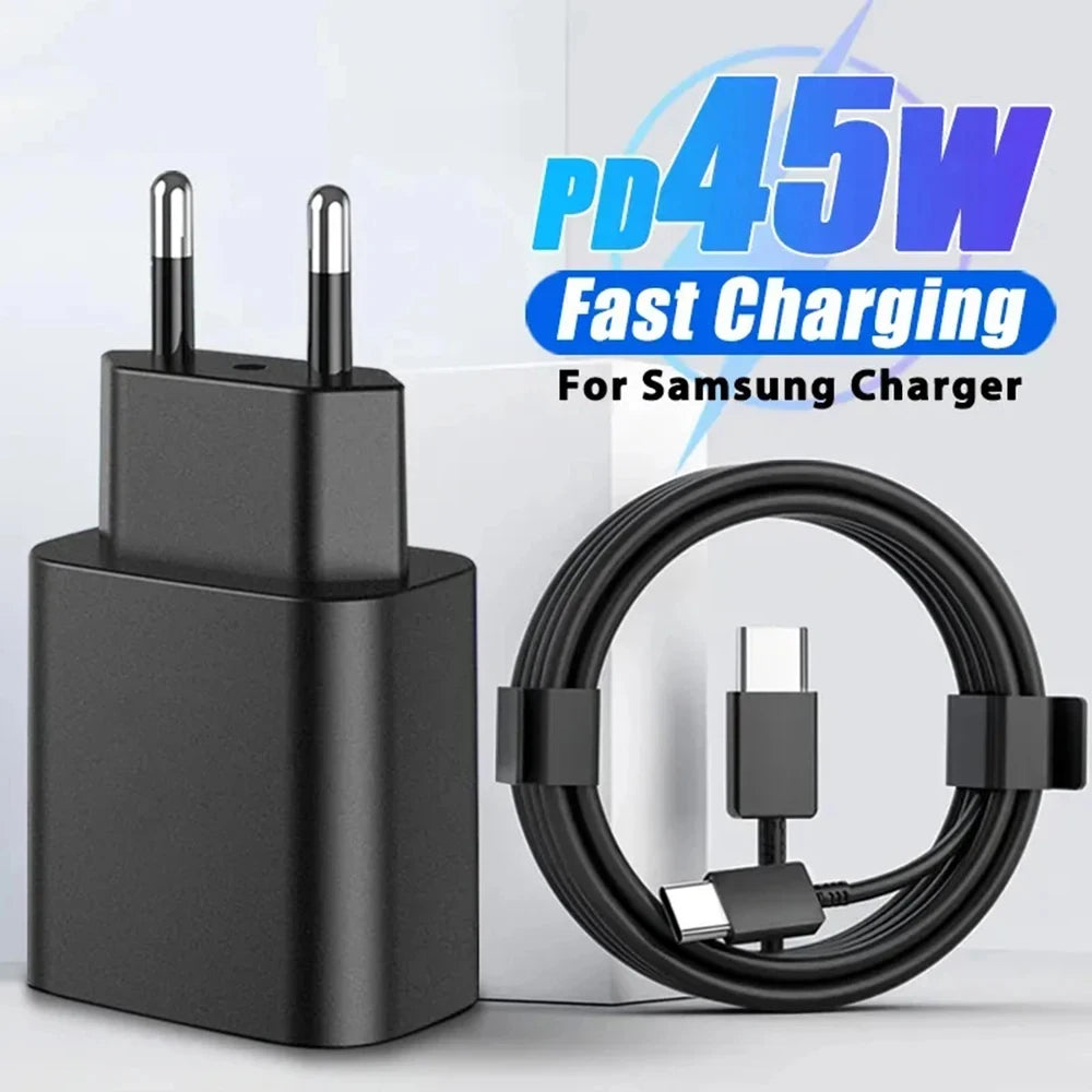 45W Snel Voor Samsung Oplader S24 S23 S22 S21 Ultra S20 Fe Plus A54 A53 A 52S A51 Snel Opladen Usb Type C Kabel Telefoon Accesso
