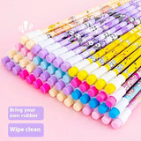 10Pcs/Lot Cute Cartoon HB Pencil With Big Eraser Kawaii Capybara Pony Pencils Student Kids Writing Pen School Stationery Gifts
