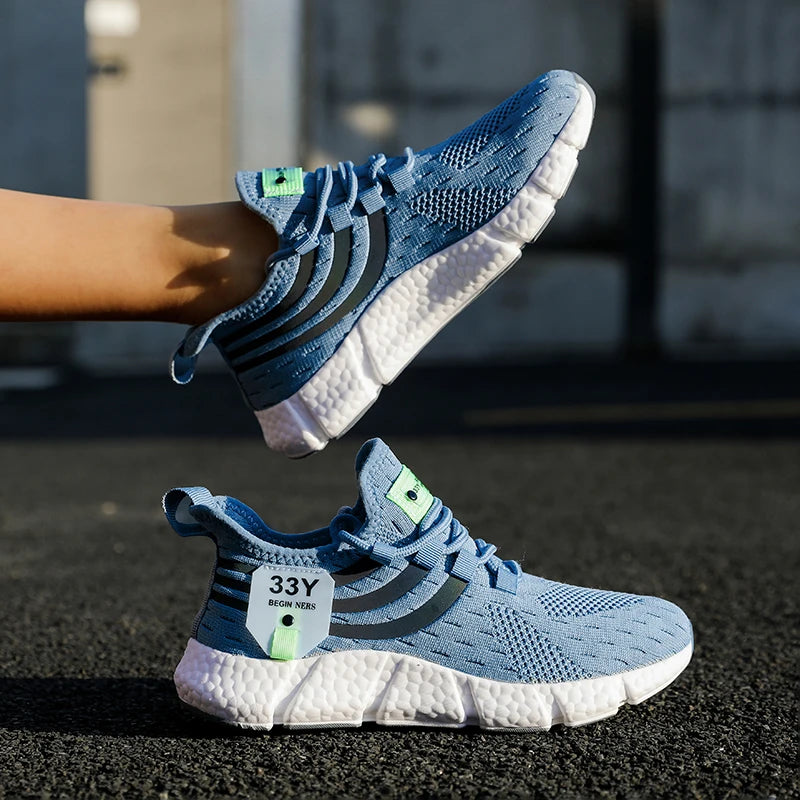Men's Casual Sneakers Summer Breathable Sport Shoes Lightweight Outdoor Mesh Running Shoes Athletic Jogging Tennis Walking Shoes