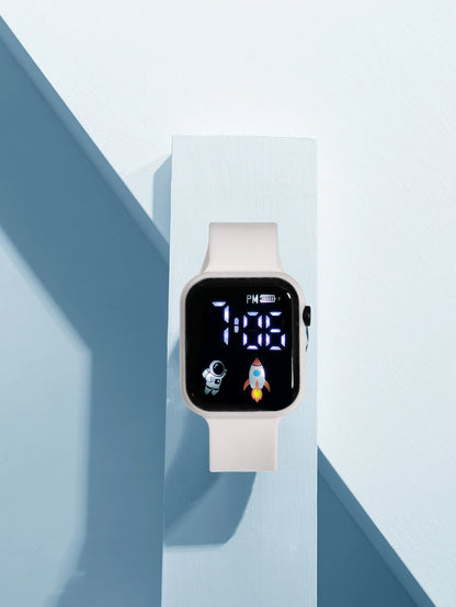 New Student Smart Watch Men's and Women's Astronaut Rocket Touch Screen Sports Electronic Watch Children's Festival Gift