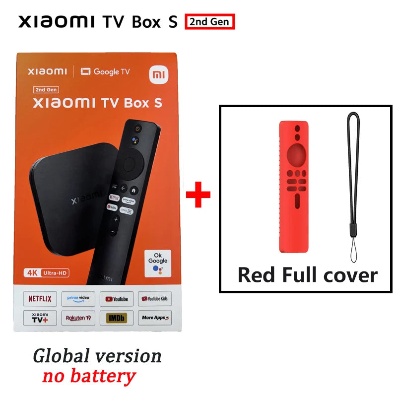 Original Global Version Xiaomi TV Box S 2nd Gen 4K Ultra HD 2G 8G WiFi BT5.2 Google TV Cast Netflix Smart TV Box Media Player