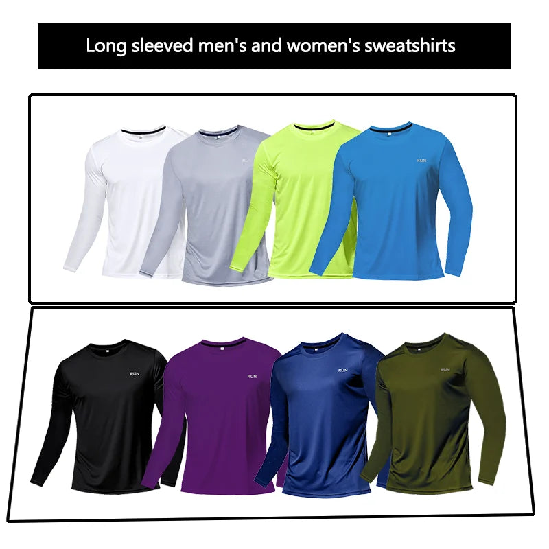 Camiseta transpirable de secado rápido, camisetas deportivas, ropa de entrenamiento, camiseta de manga larga para hombre, accesorios de gimnasio para correr de otoño, fitness para hombre.