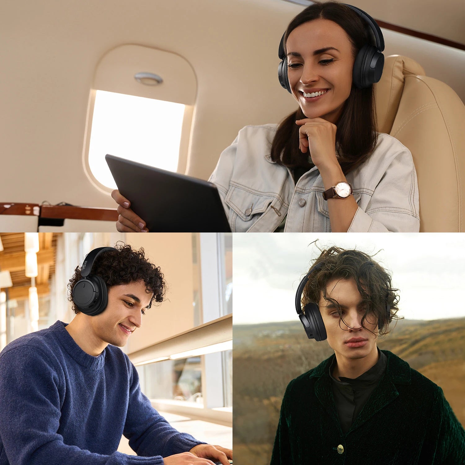 Oneodio EKSA V16 Wireless Headphones Bluetooth 5.3 Over Ear Headset With Mic Bass/Pop Mode Hi-Res HiFi Wired Headphones 90H APP