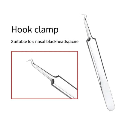 Acne Needle Tweezers Light Blackhead Blemish Pimples Removal Pointed Bend Head Face Care Tools Acne Extractor Beauty-health
