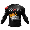 Custom Hot Sale Cody Lundin Wrestling BJJ Jiu Jitsu Rash Guard For Men 3D Sublimation Tattoo Tight Long Sleeve kickBoxing Jersey