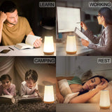 Luminária Noturna RGB Recarregável via USB com 13 Cores, Controle Remoto e Touch – Portátil, com Intensidade Regulável (Ideal para Mesa ou Cabeceira)
