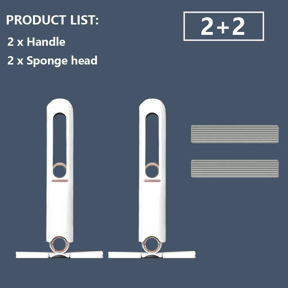 2-24Pcs Mini Mop Powerful Squeeze Mini Mop Folding with Self-Squeezing for Floor, Kitchen, Toilet, Washing Desk, Window, Car Cleaning Tools